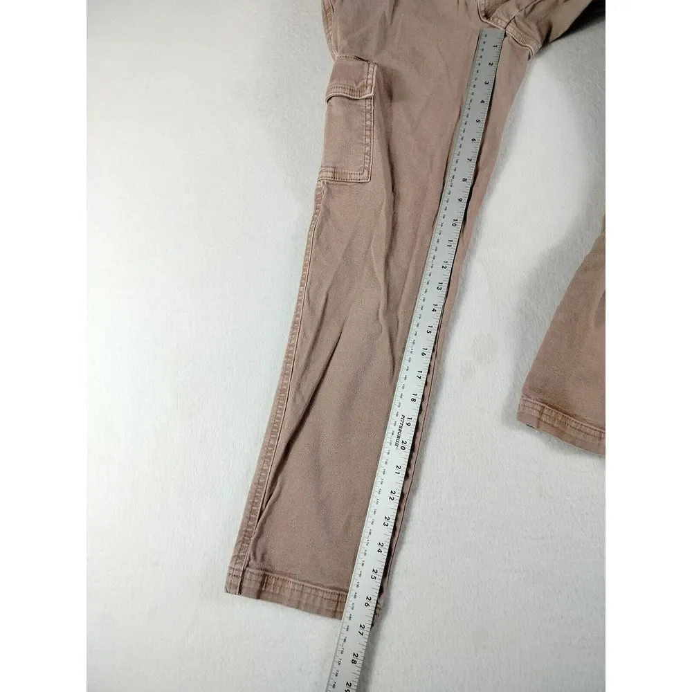 Universal Thread Cargo Jeans Women 2 Red Y2K Classiccore Normcore High Rise Slim